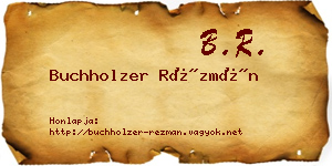 Buchholzer Rézmán névjegykártya